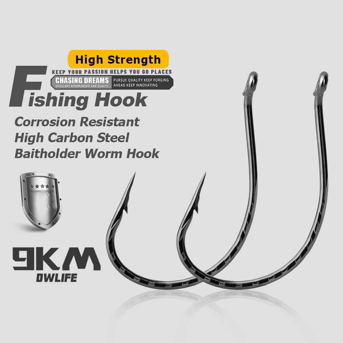 Fishing Hook Offset - Hameçon de pêche au bar, 50