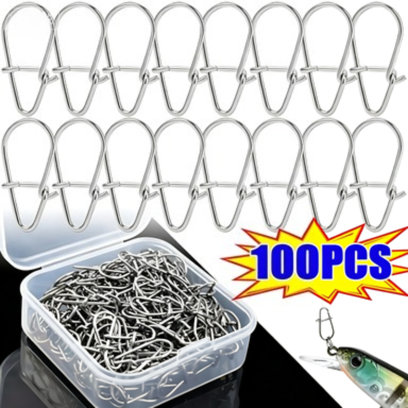 Fishing Hook Stainless Steel - 100 attaches rapides en acier inoxydable