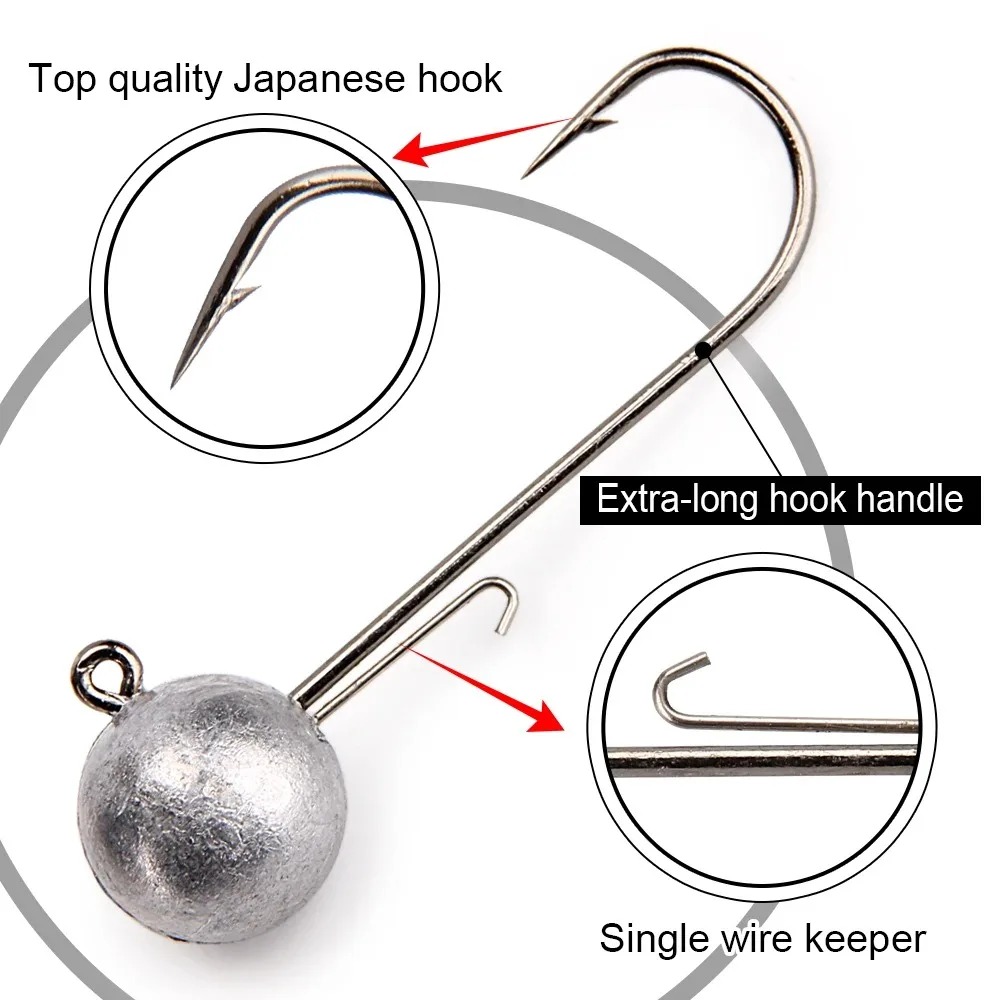 Lot de 4 hameçons de pêche en  - Fishing Hook Jig avis et prix